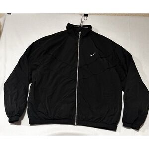 Nike Windrunner Jacket Womens SZ XL Black Full Zip Lined Elastic Hem FV6304-010
